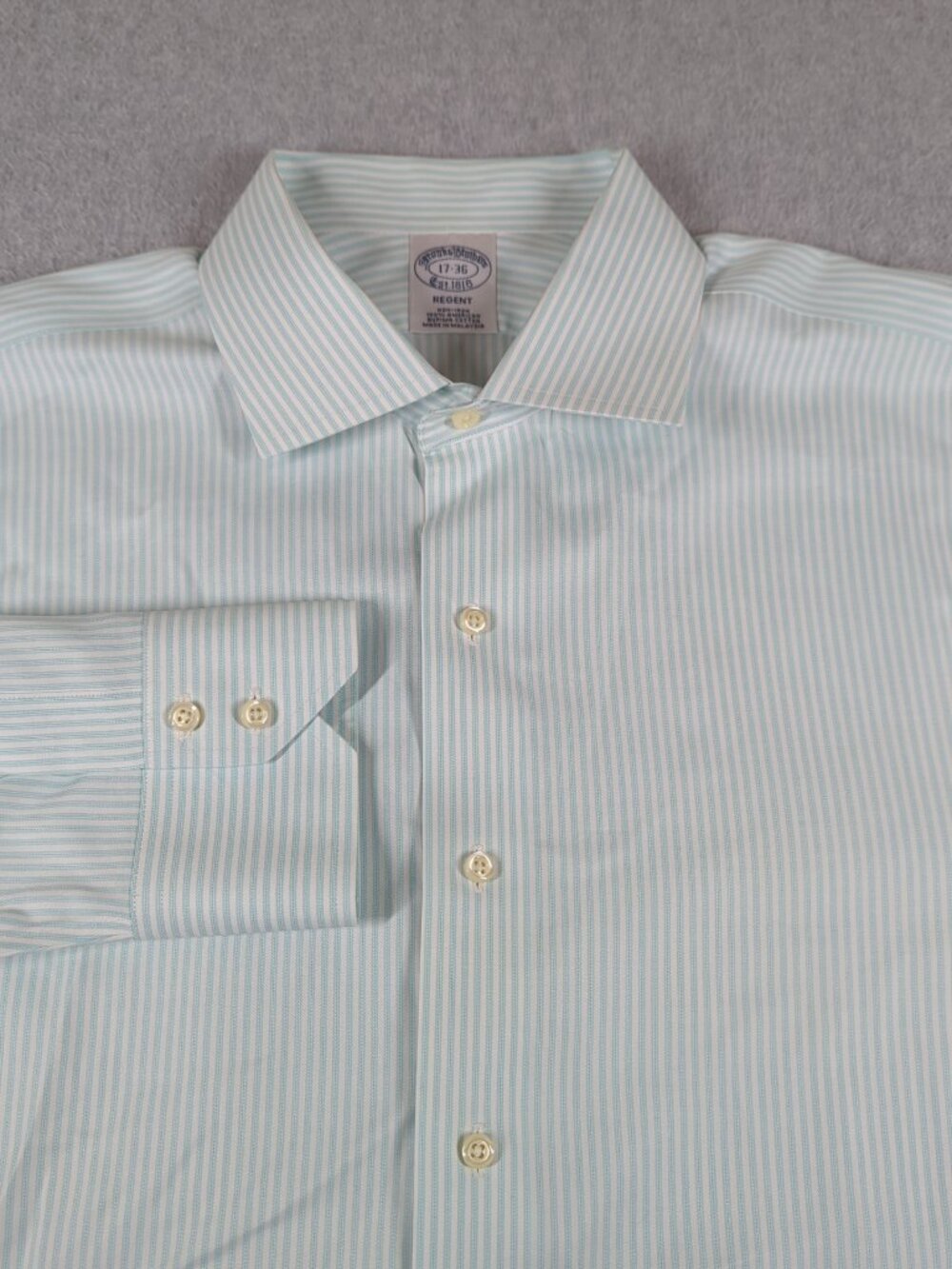 Brooks Brothers Regent Shirt Men's 17 Pinstripe Long Sleeve Dress Button Up